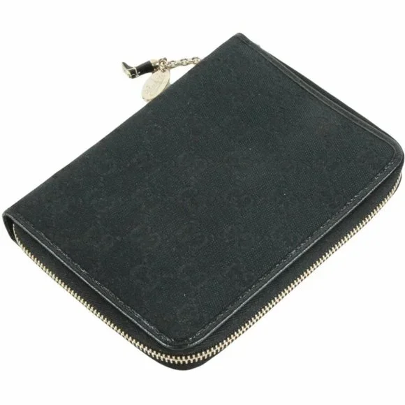 Gucci Web Black GG Logos Pattern Agenda Notebook Cover - Picture 3 of 8